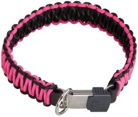 Collar In Nylon With Click Lock Black/pink