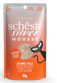 Schesir Cat Silver Salmon & Chicken Mousse Pouch