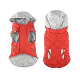 Pet Interest Sportive Jacket Red With Hood