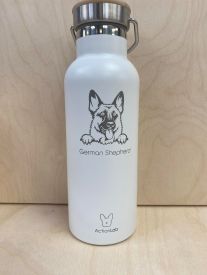 Bamboo Bottle German Shepherd White