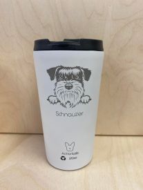 Coffee Thermos Schnauzer White