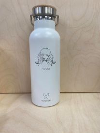 Bamboo Bottle Poodle White