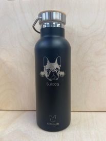 Bamboo Bottle French Bulldog Black