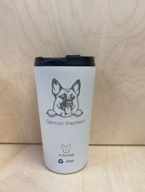 Coffee Thermos German Shepherd White