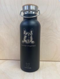 Bamboo Bottle German Shepherd Black