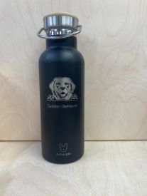 Bamboo Bottle Golden Retriever Black