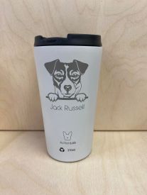 Coffee Thermos Jack Russel White