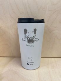 Coffee Thermos French Bulldog White