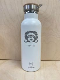 Bamboo Bottle Shih Tzu White