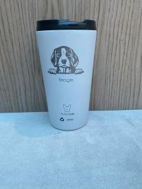 Coffee Thermos Beagle White