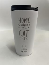 Coffee Thermos White Home Is Where My Cat Is