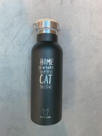 Baboo Bottle Black Home Is Where My Cat Is