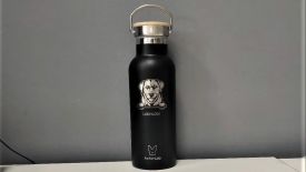 Bamboo Bottle Labrador Black