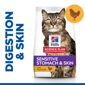 Hill's Science Plan Sensitive Stomach & Skin Adult Cat Food With Chicken