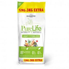 Purelife Light Sterilised 12kg3kg Free
