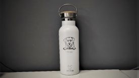 Bamboo Bottle Labrador White