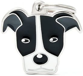 My Family Id Tag Pitbull Black/white