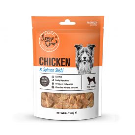image of Jerky Time - Chicken & Salmon Hearts 80gr