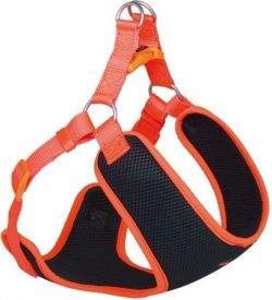 Nobby Black Mesh Reflect Chest Harness With Orange Neon