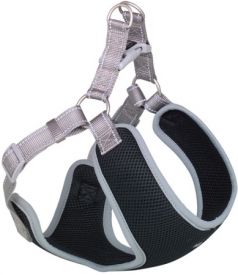 Nobby Black Mesh Reflect Chest Harness Grey