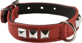 Hunter Collar Leather Rocky Petit Red/black 1.6cm, 17-21cm