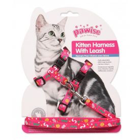 Pawise Cat Harness-leash M Pink
