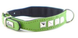 Hunter Collar Leather Rocky Petit Green/black 1.6cm, 23-27cm