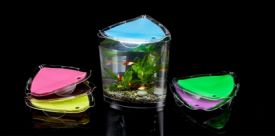 Wenlon Dual Use Display Tank With Led Blue
