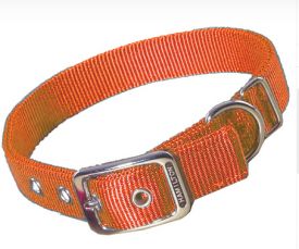 Hamilton Mango Double Thick Nylon Dog Collar Mango