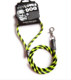 image of Pav Loves Dog - Black And Yellow Dog Leash 120cm