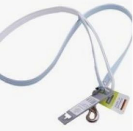 Hunter Leash Leather Modern Art Light Blue/white 8mmx110cm