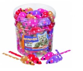 Nobby Toy Box Cat Fabric Mouse Dotted Tube 7 Cm