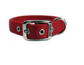 Hamilton Double Thick Nylon Dog Collar Red