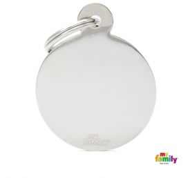 Myfamily Silver Circle Nametag