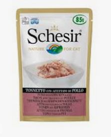 Schesir Cat Tuna With Chicken Slices Pouch 85g