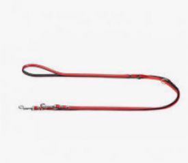 Hunter Leash Leather Modern Art Red/black 8mmx110cm