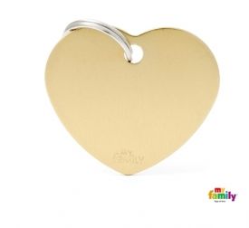 Myfamily Golden Heart Nametag