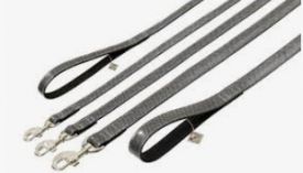 Karlie Leash In Leather Buffalo Ultra Black/white 100cm 20mm