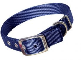 image of Hamilton Double Thick Nylon Deluxe Dog Collar Navy Blue 20 Inch