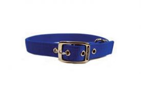 Hamilton Double Thick Nylon Dog Collar Blue 16