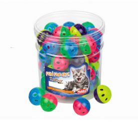 image of Nobby Toy Box Cat Plastic Ball Coloured 4 Cm