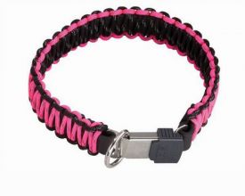 image of Sprenger Collar In Nylon With Click Lock Space/coral 40cm