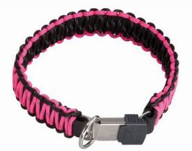 Sprenger Collar In Nylon With Click Lock Space/coral