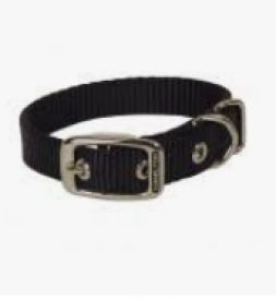 Hamilton Black Single Thick Nylon Dog Collar 5/8 X 18 In