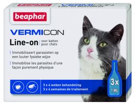 Beaphar Vermicon Line-on Kat 3 X 1 Ml