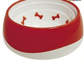 Croci Bowl Tpr Bone Red 550ml