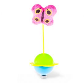 Toy Cat Wobble Flower With Butterfly 15cm