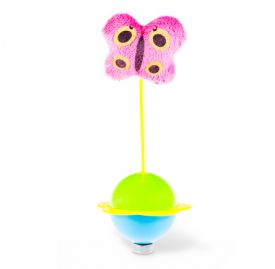Toy Cat Wobble Flower With Butterfly 15cm