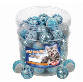Nobby Toy Box Cat Glitter Ball Bue-white 4 Cm