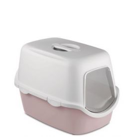 Stefanplast Cathy Filter Cat Toilet White/powder Pink, 56x40x40 Cm